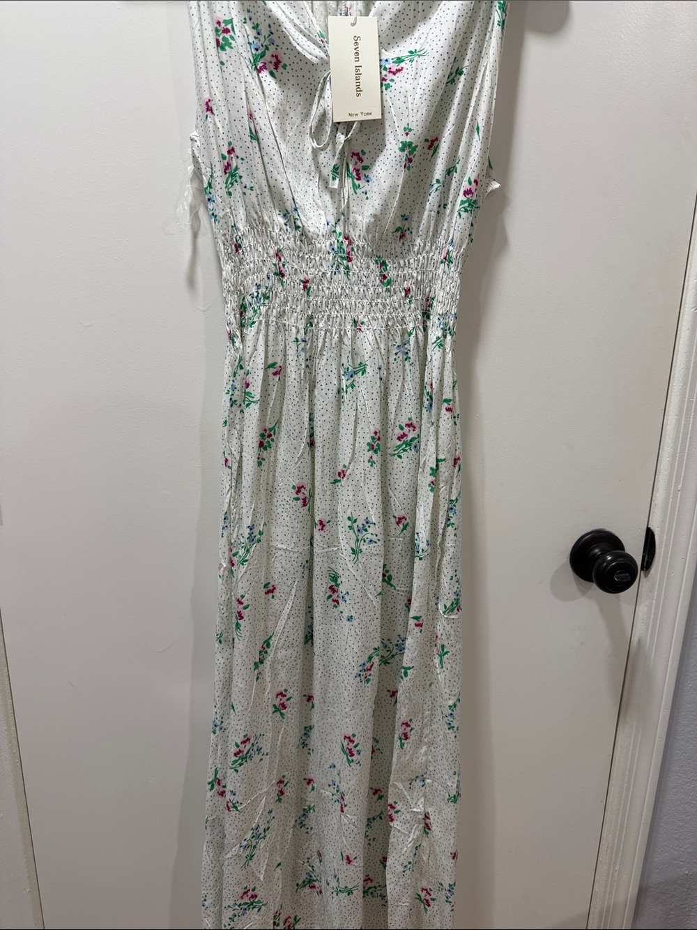 Seven Islands White Floral Sleeveless Summer Dress - Picture 2 of 12